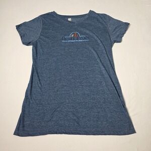 Teemax Outer Banks Barrier Islands T-Shirt Women M Blue Heathered Embroidered